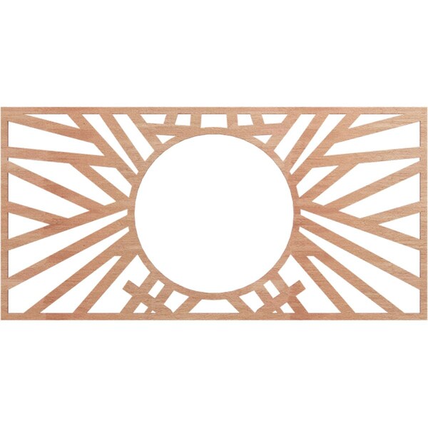 Ekena Millwork Hoover Wood Fretwork Pierced Ceiling Medallion, Cherry, 32"W x 16"H x 11 7/8"ID x 3/8"T CMWP32X16X0375HOCH - main